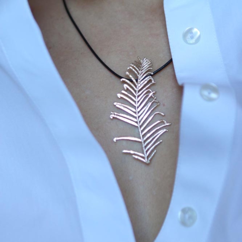 Metasequoia pendant in silver